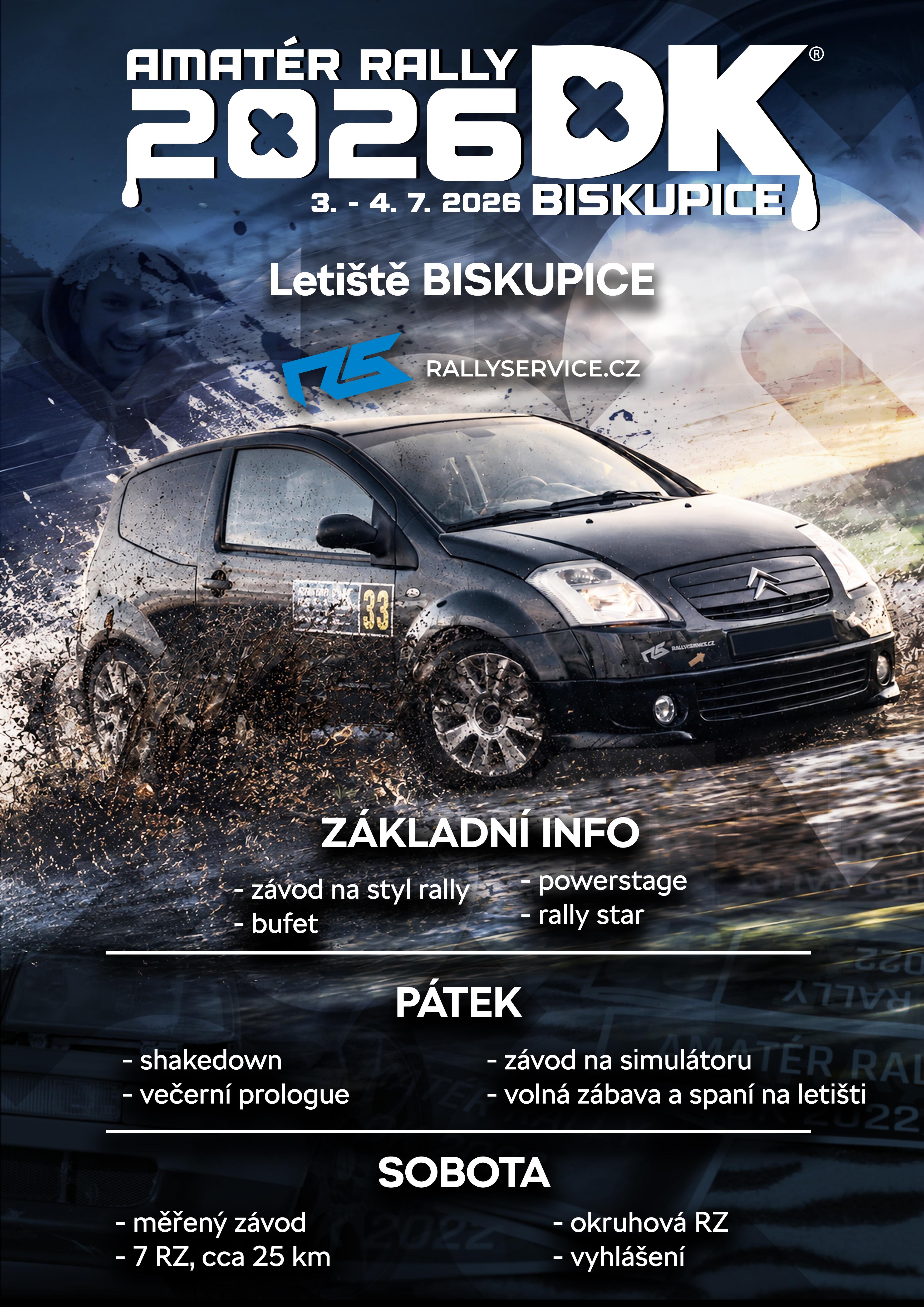 Plakát závodu X. Amatér Rally DK 2026