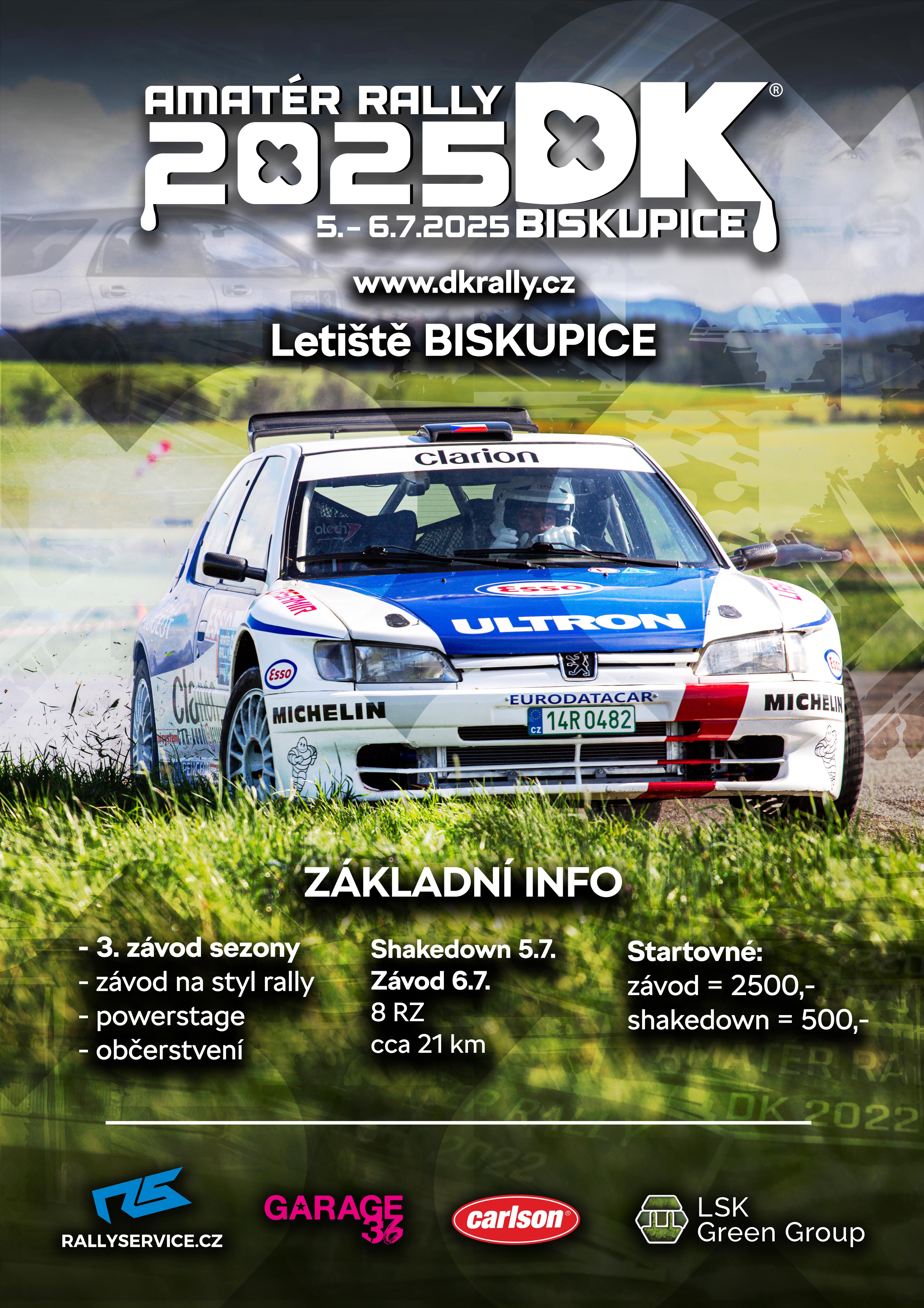 Plakát závodu VII. Amatér Rally DK 2025