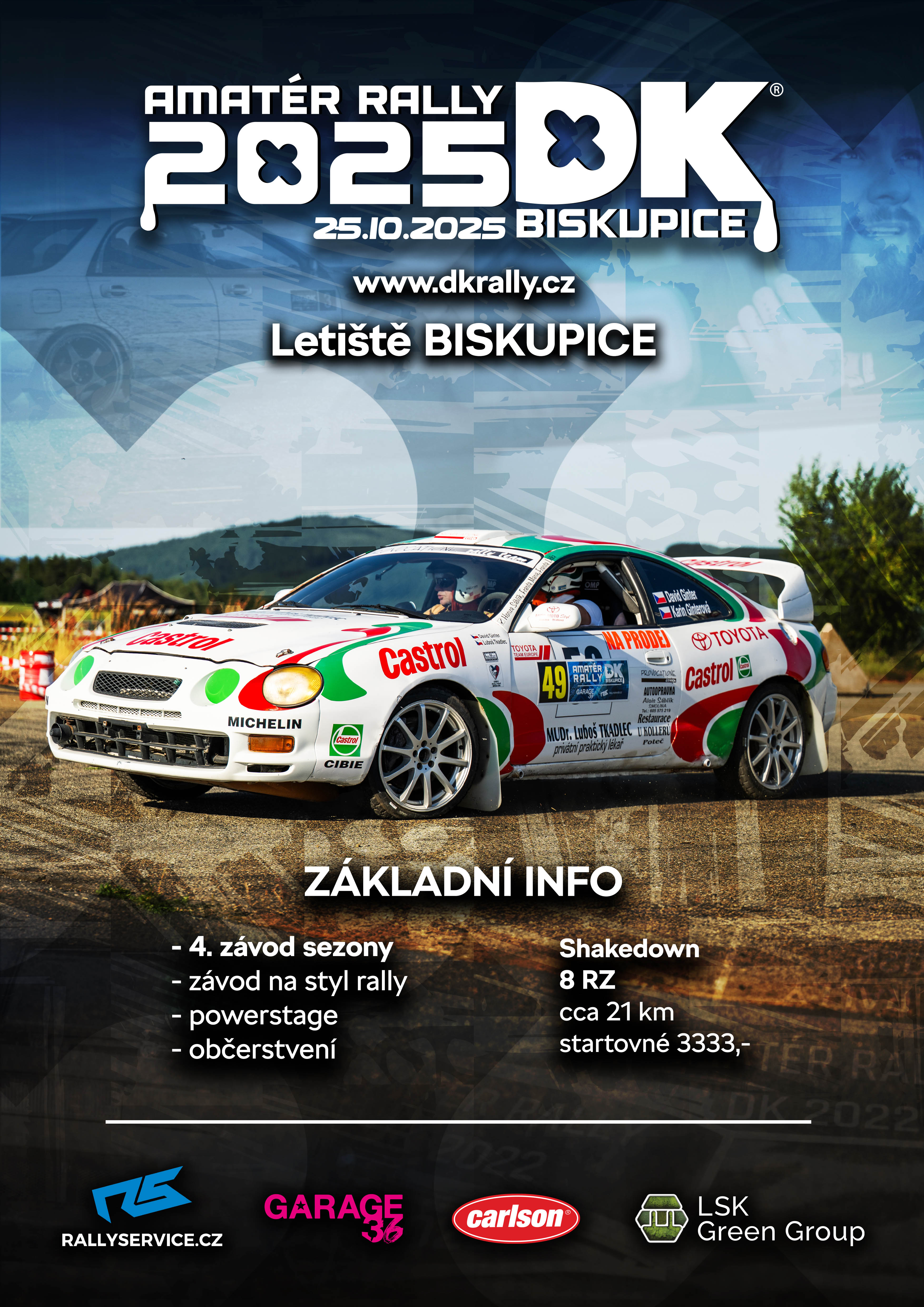 Plakát závodu VIII. Amatér Rally DK 2025